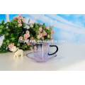 Borosilicate travel glass tea set cup with saucer